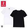 Image 1 : Tahari Ribbed Cotton Short Sleeve T-Shirt XL/TG Two-Pack