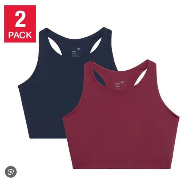 GapFit 2-Pack Tank Bra, Size L/G, Moisture-Wicking Design