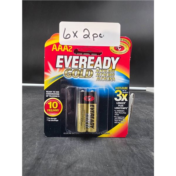 Eveready Gold AAA Alkaline Batteries, Pack of 6 (2 per Pack)