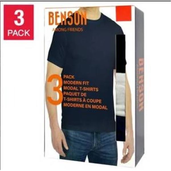 Benson Among Friends 3-Pack Modal Fit T-Shirts, Size M/M