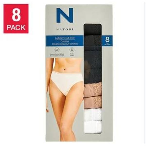 Natori Ladies Hi-Cut Briefs XL – 8 Pieces