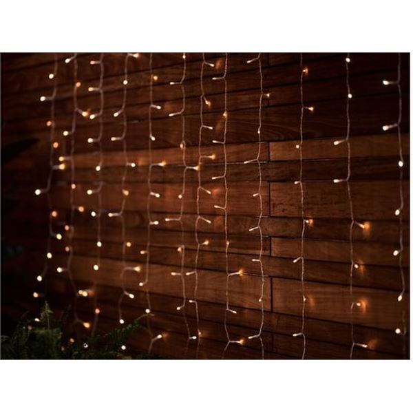 Lot of 2×1 m- Danson Decor Curtain Lights, Warm White, 96 LED, Indoor/Outdoor Use