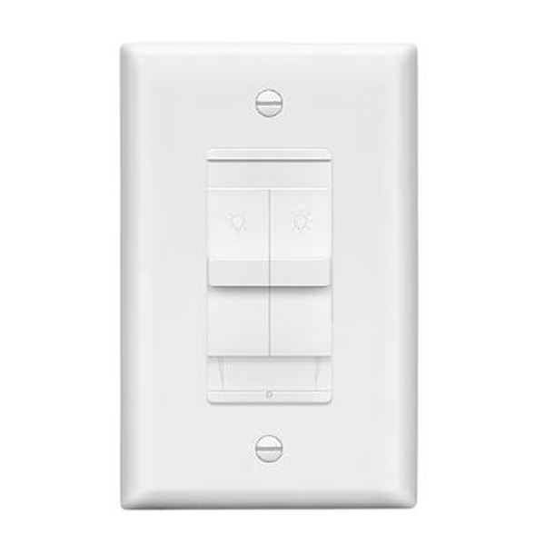 TOPGREENER Kalide Dual Load Dimmer Light Switch, with Wall Plate