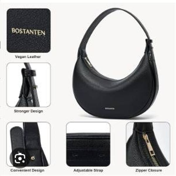 Bostanten Handbag with Shoulder Strap and Storage Bag