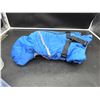 Image 1 : Blue Polyester Pet Snowsuit With Harness Straps, Size M