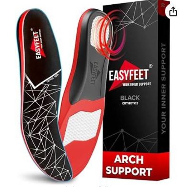 EasyFeet Orthotic Insoles for Plantar Fasciitis – Size S