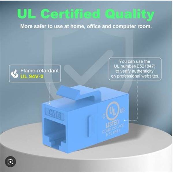 VCE 25 Pack Inline Jack Insert, UTP, Blue, Model M226BL-25P-CA