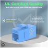 Image 1 : VCE 25 Pack Inline Jack Insert, UTP, Blue, Model M226BL-25P-CA