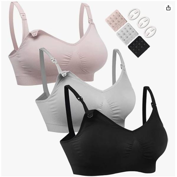 HOFISH 3-Pack Full Bust Elegant Pink X-Large