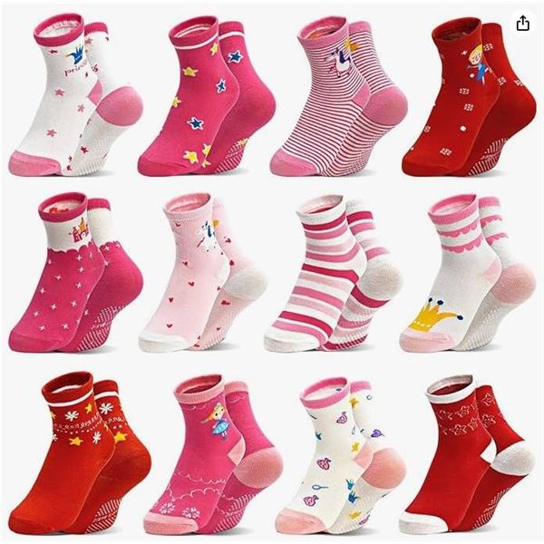 SkiBeau Toddler Socks for 6–12 Months, 12 pair