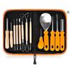 Image 1 : 13-Piece Professional Pumpkin Cutting Tools Kit with Stainless Steel Blades