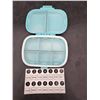 Image 2 : Blue Holii Weekly Pill Organizer With Compartments and Stickers