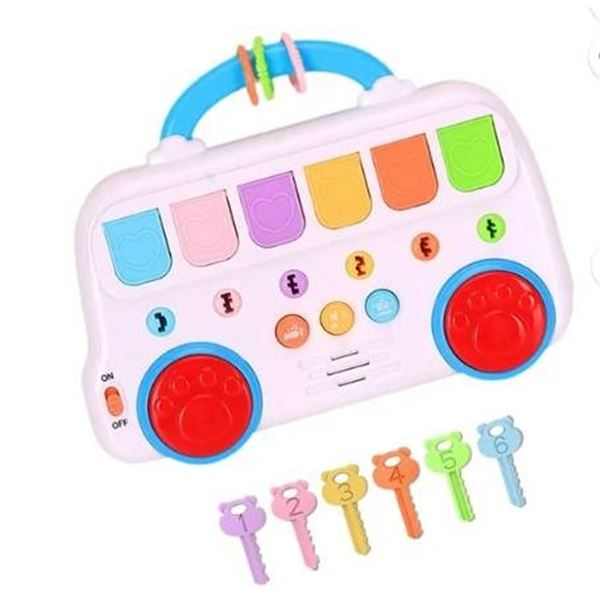 Bunblic Key Animal Bus Toy Musical Toy Interactive Prop Preschool Montessori Toy