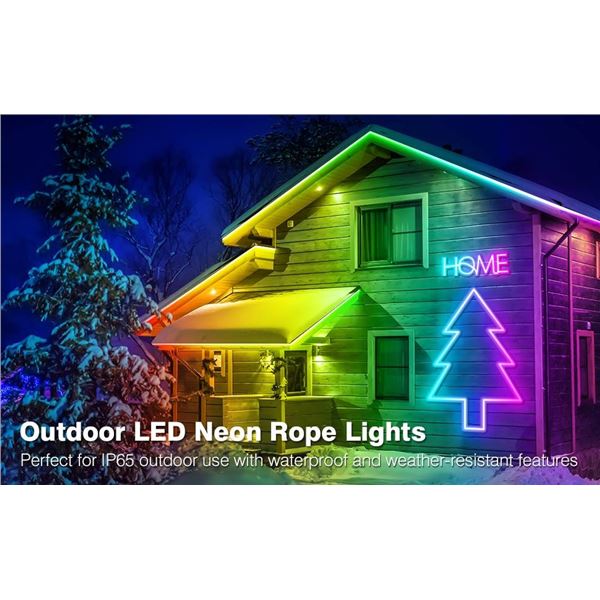 Ailcton Outdoor LED Strip Lights, 50 Feet
