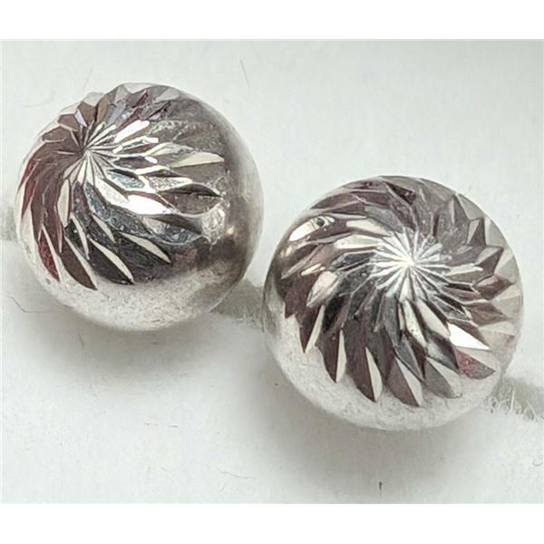 $30, SILVER BALL EARRING, retail value $30