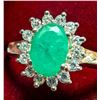Image 2 : $160, SILVER(2.34g), EMERALD (1ct)RING, size , retail value $160, ring resizeable for $50