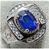 Image 1 : $440, SILVER(6.24g), SAPPHIRE (1ct)RING, size , retail value $440, ring resizeable for $50