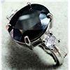 Image 2 : $400, SILVER(3.84g), SAPPHIRE (3ct)RING, size , retail value $400, ring resizeable for $50