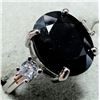 Image 3 : $400, SILVER(3.84g), SAPPHIRE (3ct)RING, size , retail value $400, ring resizeable for $50