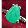 Image 1 : $140, SILVER(2.31g), EMERALD (0.6ct)RING, size , retail value $140, ring resizeable for $50