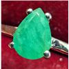Image 2 : $140, SILVER(2.31g), EMERALD (0.6ct)RING, size , retail value $140, ring resizeable for $50
