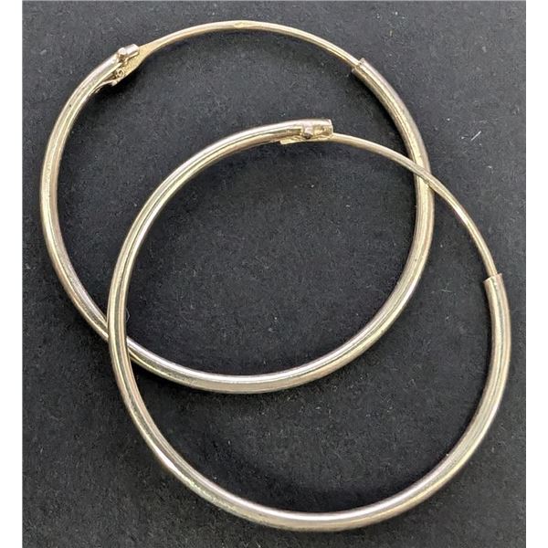 $30, SILVER HOOP (MEDIUM SIZE) EARRING, retail value $30