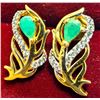 Image 2 : $180, SILVER(2.9g), EMERALD (0.6ct)EARRING, retail value $180