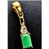 Image 1 : $100, SILVER(1.08g), EMERALD  (0.7ct)PENDANT, retail value $100