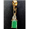 Image 2 : $100, SILVER(1.08g), EMERALD  (0.7ct)PENDANT, retail value $100