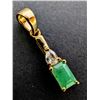 Image 3 : $100, SILVER(1.08g), EMERALD  (0.7ct)PENDANT, retail value $100