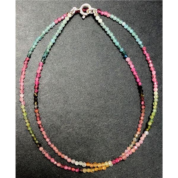$300, SILVER TOURMALINE  (14ct) NECKLACE 16", retail value $300