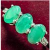 Image 3 : $200, SILVER(2.43g), EMERALD  (APP 1.5ct) RING, retail value $200