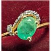 Image 1 : $160, SILVER EMERALD (0.8ct) RING, retail value $160