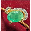 Image 2 : $160, SILVER EMERALD (0.8ct) RING, retail value $160