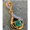 Image 1 : $140, SILVER EMERALD (0.35ct) PENDANT, retail value $140