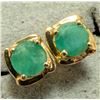 Image 1 : $160, SILVER EMERALD (0.7ct) EARRING, retail value $160