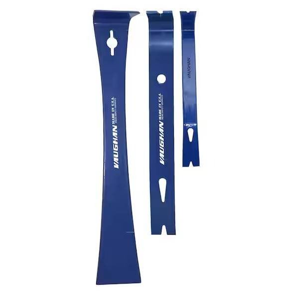 Vaughan 3 Piece Blue Steel Pry Bars with Nail Puller