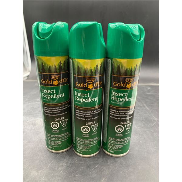 Gold Odor Insect Repellent Co-op 230 g Aerosol Lot of 3