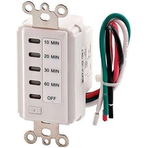 LOT OF 3 Indoor In-Wall Timer, 10m/20m/30m/60m/OFF, 120Vac 60Hz