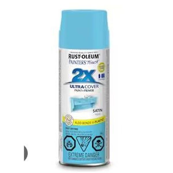Rust-Oleum Painters Touch 2X Satin Ultra Cover Paint And Primer Aerosol Cans – 5 cans
