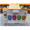 Image 2 : Claro Set of 4 Barrel Mugs 17 oz in Assorted Colors