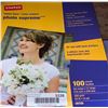 Image 1 : Staples Photo Supreme Paper 8.5 x 11, 100 Sheets, 200 gsm