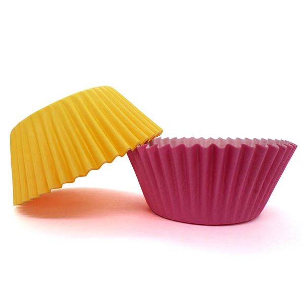 Partytime 50 Baking Cups in Yellow and Pink, Multipack 50 x 12