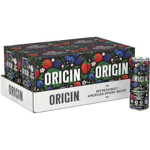 Origin Organic Sparkling Water, 24 x 355 mL Cans