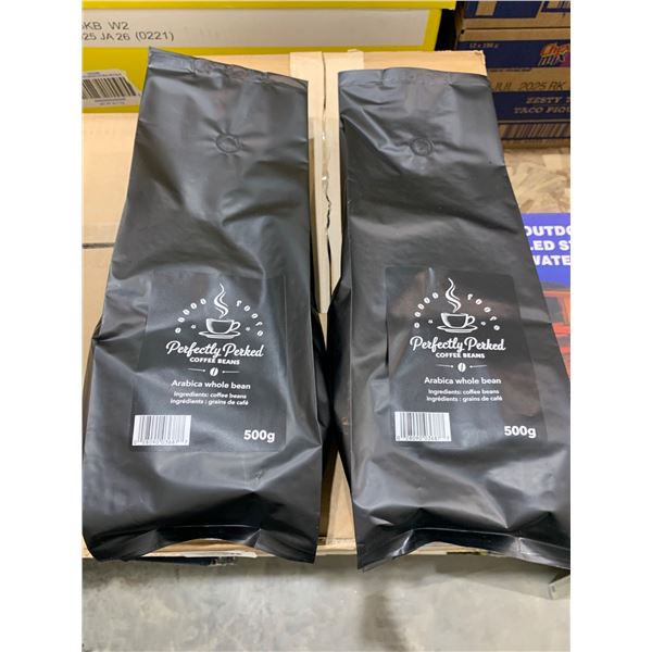 Perfectly Perked 2 x 500 g Arabica Whole Bean Coffee