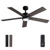 Image 1 : VAGIZM 52-Inch DC Motor Ceiling Fan with LED and 6-Level Speeds