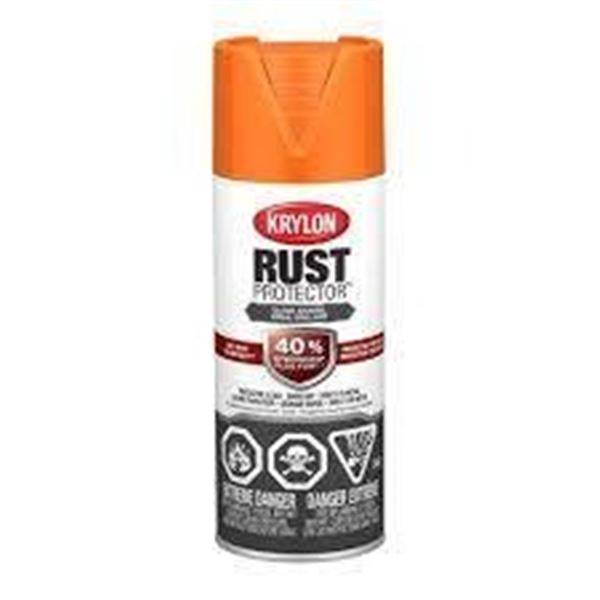 Krylon Rust Protector Gloss Orange Spray Paint 6 x 340g