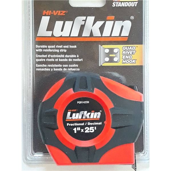Lufkin Hi-Viz 25mm x 8m Tape Measure with 9-Foot Standout