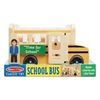 Image 1 : Melissa & Doug Whittle World 10-Piece Wooden School Bus Set