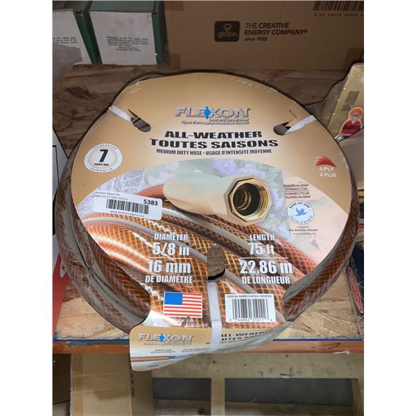 Flexon Weather All-Medium Duty Hose, Diameter 5/8in, Length 75ft